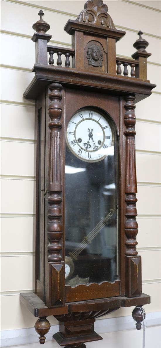 A Vienna wall clock, H.100cm